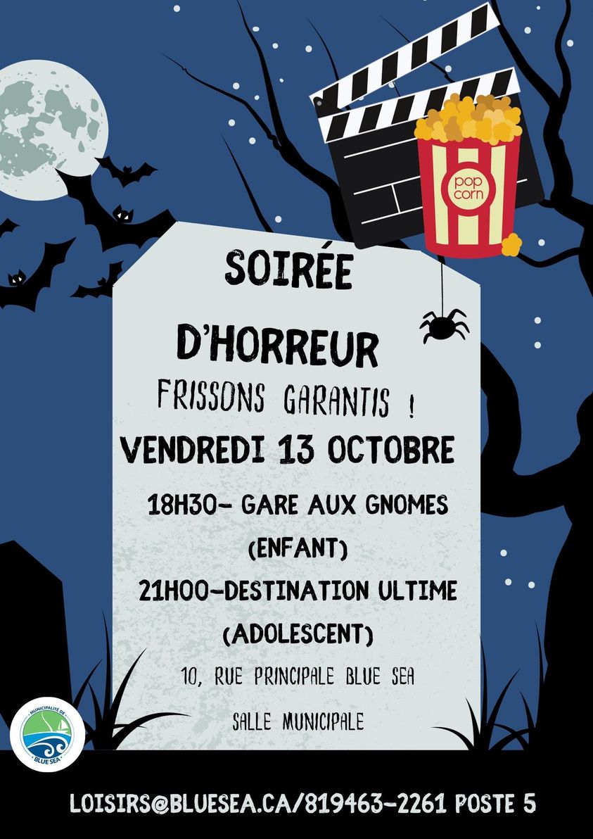 Soirée dhorreur Cinéma Tourisme Vallée de la Gatineau